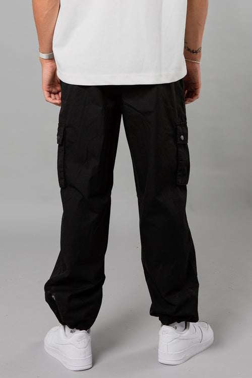 Blank Essentials Black Ripstop Cargo Trousers Image 3