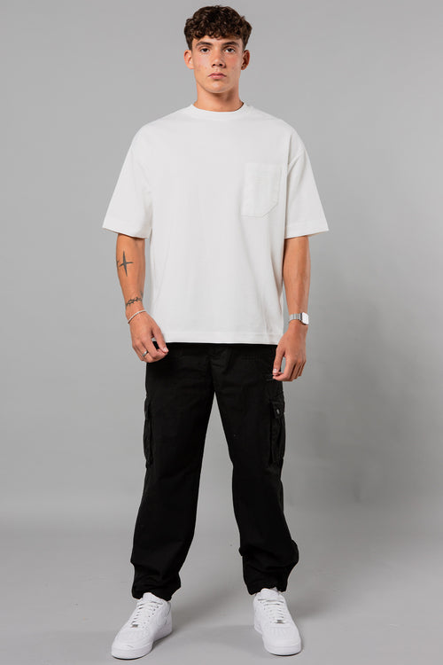 Blank Essentials Black Ripstop Cargo Trousers Image 4