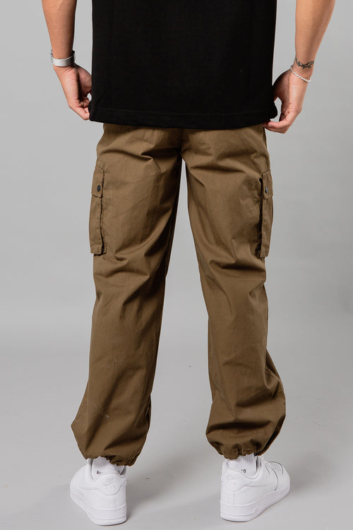 Blank Essentials Khaki Ripstop Cargo Trousers Image 3