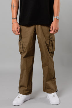 Blank Essentials Khaki Ripstop Cargo Trousers Image 2