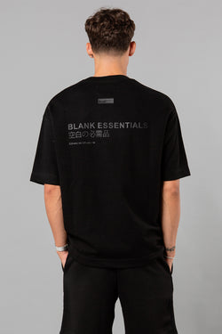 Blank Essentials Black Cotton Short Sleeve T-Shirt with Chest Pocket Image 3