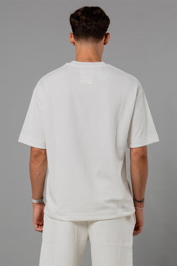 Blank Essentials Off White Cotton Blend 'Arch' Short Sleeve T-Shirt Image 3