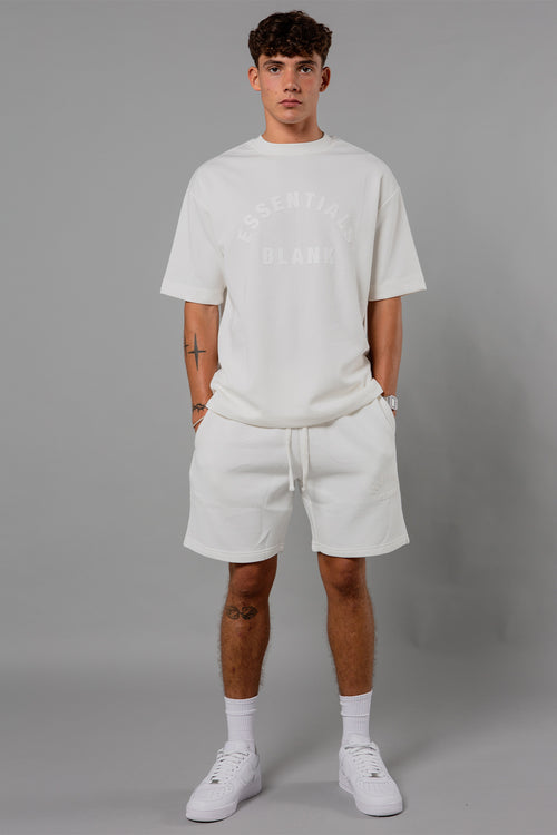 Blank Essentials Off White Cotton Blend 'Arch' Short Sleeve T-Shirt Image 4