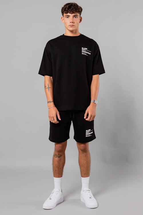 Blank Essentials Black Crew Neck T-Shirt with Graphic Print Image 4