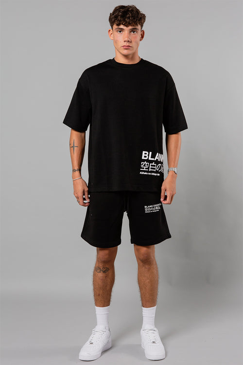 Blank Essentials Black Crew Neck T-Shirt with Graphic Print Image 4