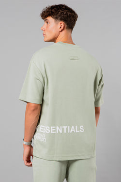 Blank Essentials Sage Crew Neck T-Shirt with Graphic Print Image 3