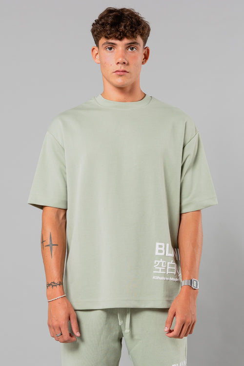 Blank Essentials Sage Crew Neck T-Shirt with Graphic Print Image 2