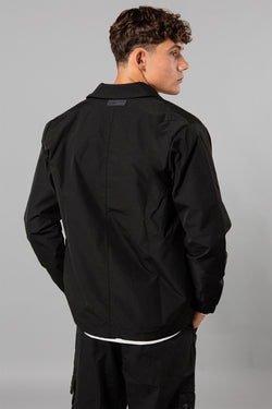 Blank Essentials Black Long Sleeve Button-Up Coach Jacket Image 3