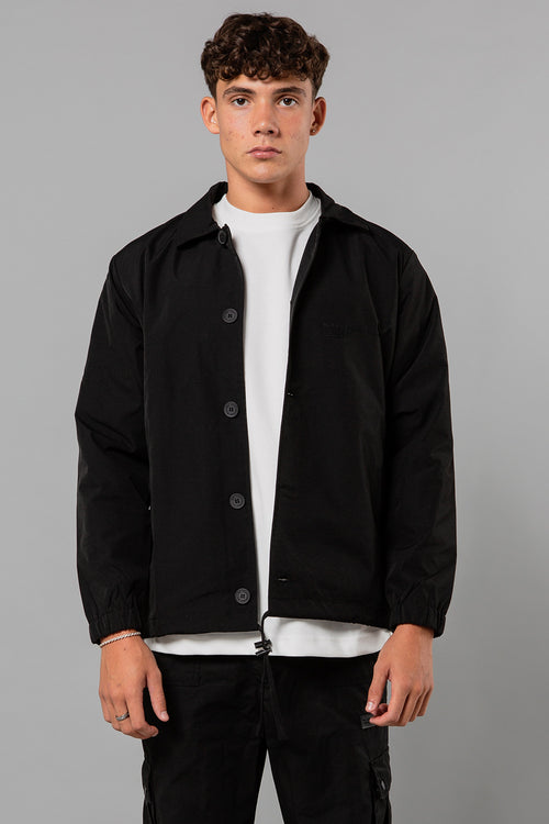 Blank Essentials Black Long Sleeve Button-Up Coach Jacket Image 2