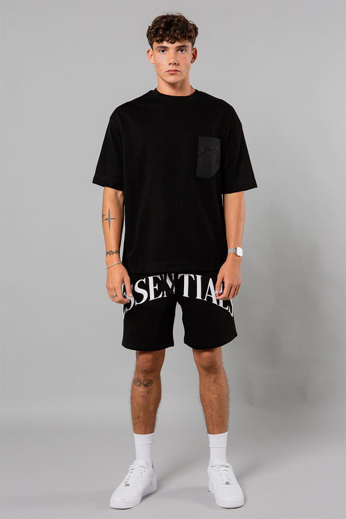 Blank Essentials Black Cotton Blend 'Vault' Shorts Image 4