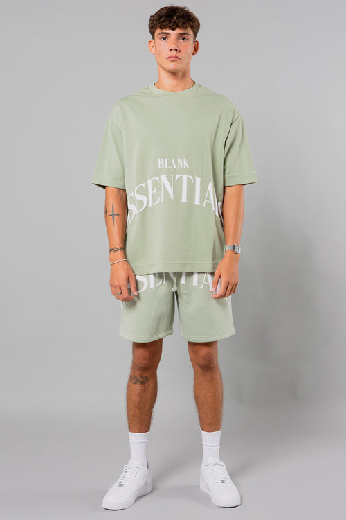 Blank Essentials Sage Cotton Blend 'Vault' Shorts Image 4