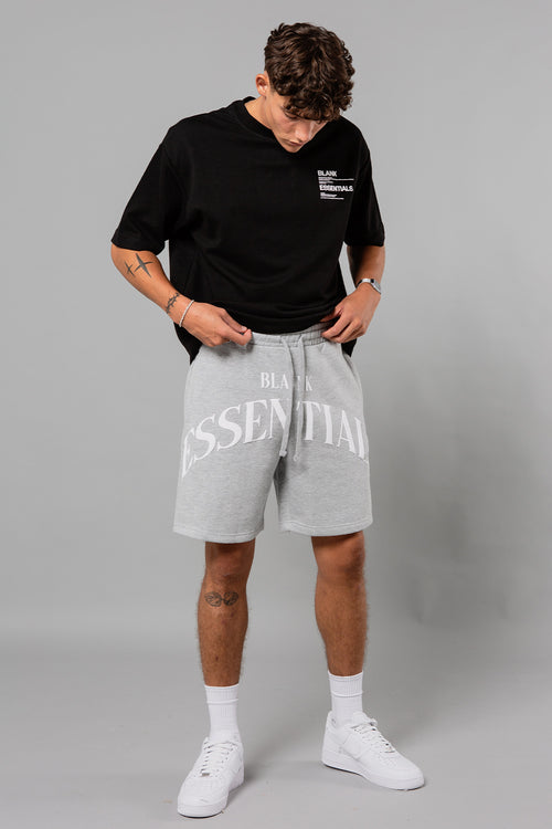 Blank Essentials Grey Marl Cotton Blend 'Vault' Shorts Image 4