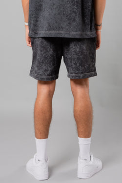 Blank Essentials Black Cotton Blend 'Enzyme' Washed Shorts Image 3