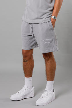 Blank Essentials Storm Grey Cotton Blend 'Enzyme' Washed Shorts Image 2