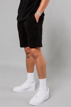 Blank Essentials Black Cotton Blend 'Etched' Embossed Shorts Image 2