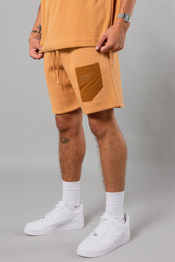 Blank Essentials Camel Cotton Blend Shorts with Pocket Image 2