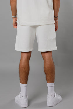 Blank Essentials Off White Cotton Blend Shorts with Pocket Image 3