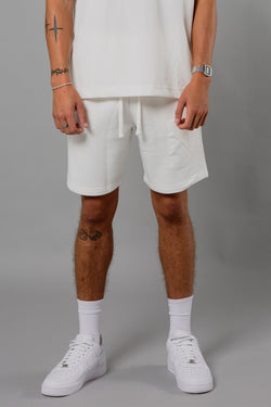 Blank Essentials Off White Cotton Blend Shorts with Pocket Image 2