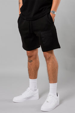 Blank Essentials Black Cotton Blend Shorts with Pocket Image 2