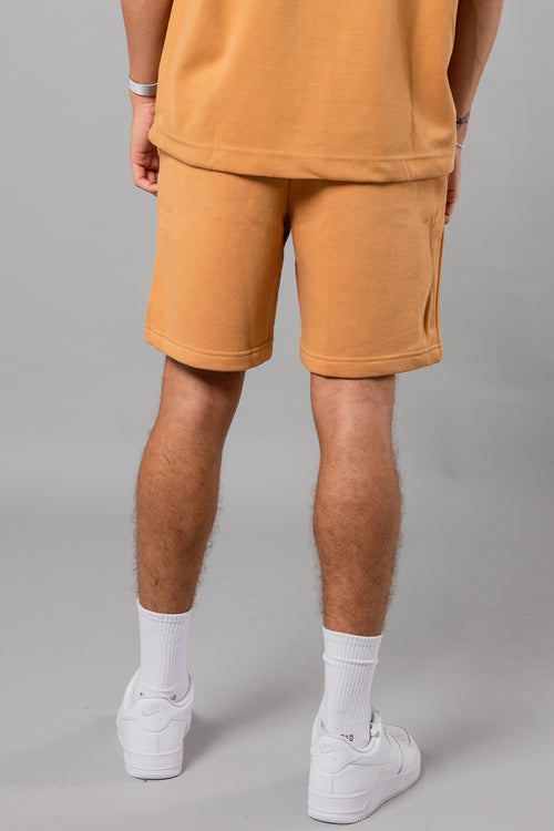 Blank Essentials Camel Cotton Blend 'Arch' Shorts Image 3