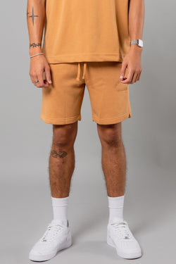 Blank Essentials Camel Cotton Blend 'Arch' Shorts Image 2