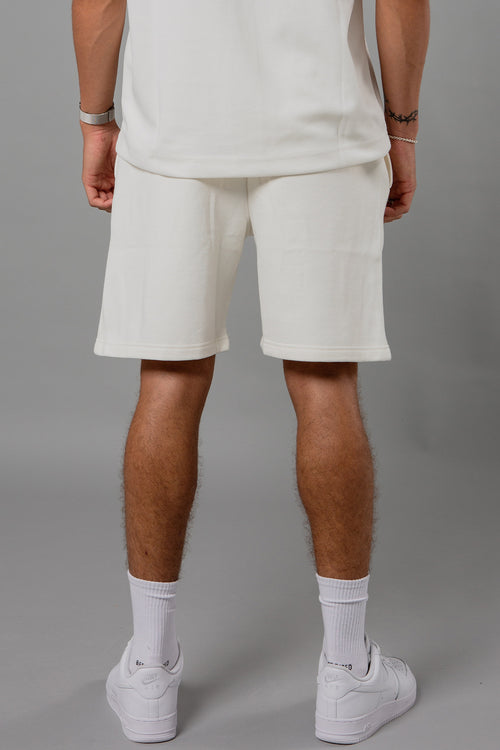 Blank Essentials Off White Cotton Blend 'Arch' Shorts Image 3