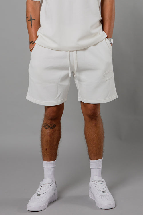 Blank Essentials Off White Cotton Blend 'Arch' Shorts Image 2