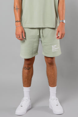 Blank Essentials Sage Cotton Blend Shorts with Graphic Print Image 2