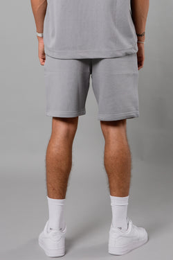 Blank Essentials Storm Grey Cotton Blend Shorts with Graphic Print Image 3