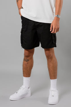 Blank Essentials Black Ripstop Cargo Shorts Image 2