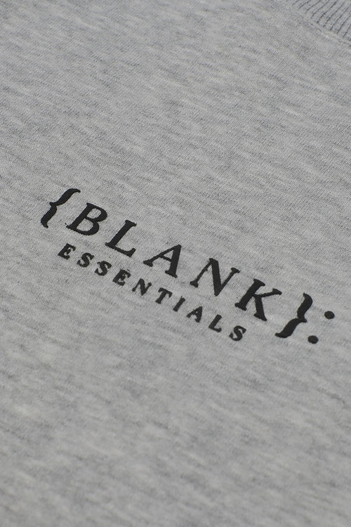 Blank Essentials Grey Marl Cotton Blend Hoodie with Graphic Prints Image 4